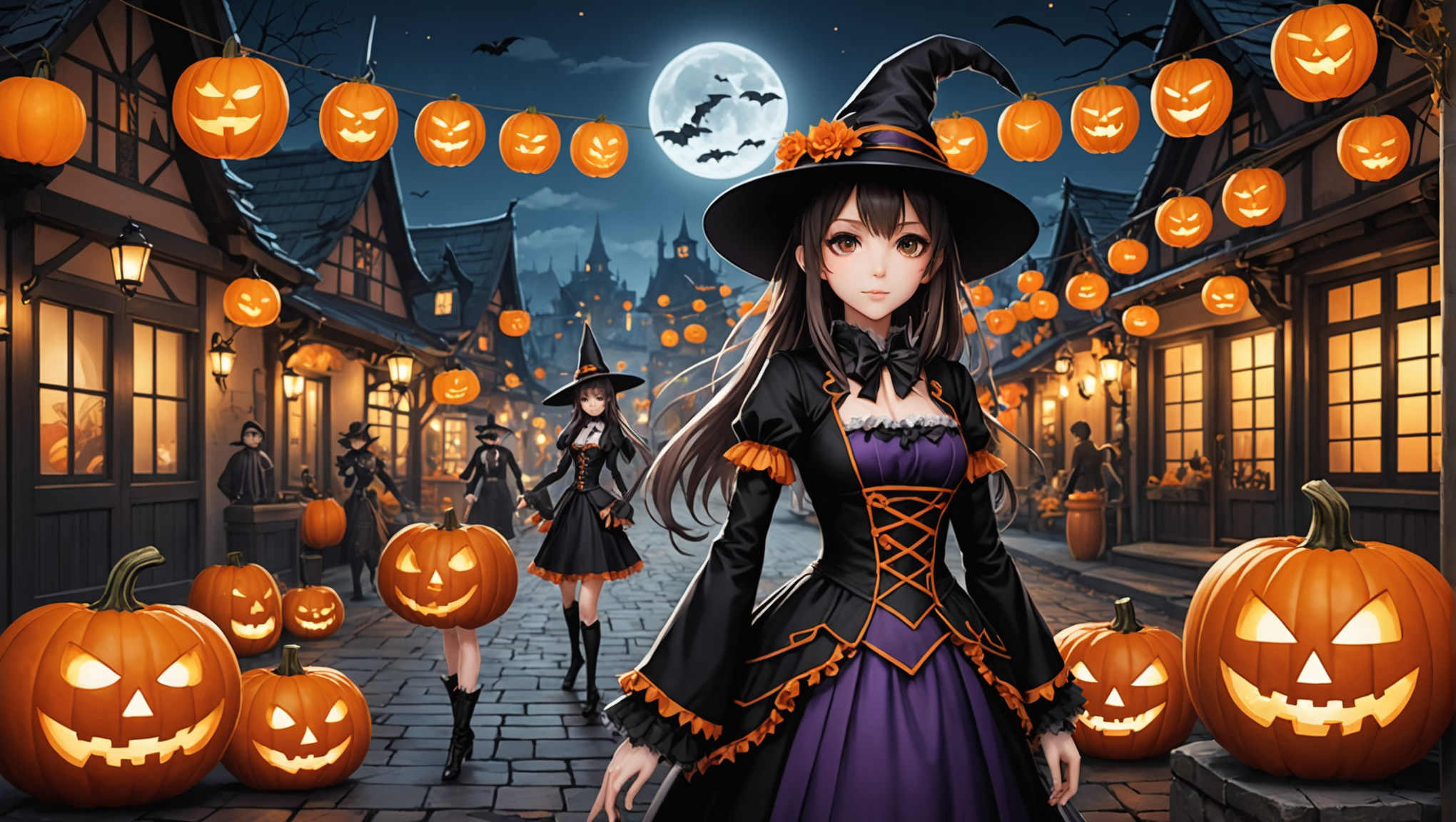 découvrez l'univers captivant de l'anime fête halloween 2024! plongez dans une ambiance envoûtante avec des illustrations spéciales mettant en avant vos waifus préférées. célébrez halloween comme jamais auparavant avec des créations uniques et sollicitez votre imagination.