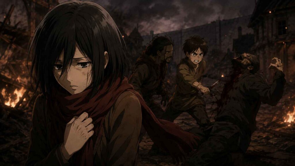 le passé traumatique de mikasa dans attack of the titan
