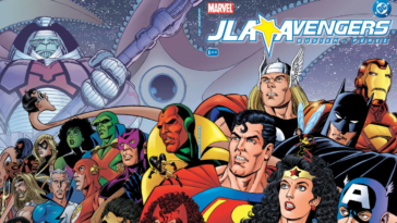 Couverture de la réédition de JLA Avengers crossover