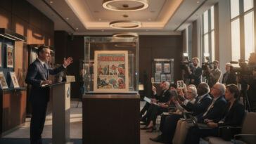 découvrez l'œuvre iconique d'iron man de 1963, dont une page éclatante a établi un nouveau record historique lors des enchères heritage, captivant les collectionneurs et fans de comics.