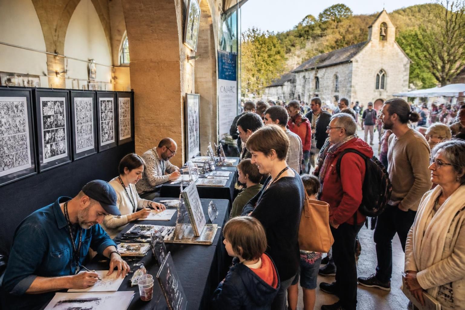 découvrez le festival « la bd prend l’air » à cajarc, un événement incontournable réunissant 26 auteurs de bande dessinée pour des rencontres, dédicaces et animations tout le week-end.